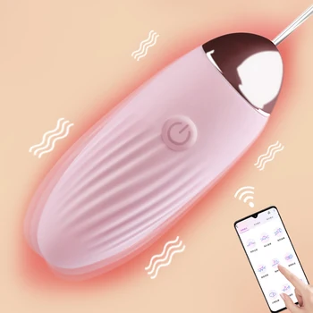 10 Frecvența Vibrator din Silicon Vibrator APP Bluetooth de la Distanță fără Fir de Control Vibrator Ou de G-spot Jucarii Sexuale pentru Femei pentru Sex-Shop