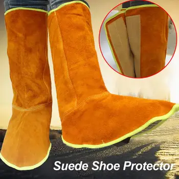 Pantofi De Piele De Căprioară Protector Lungi Din Piele Pantofi HeatAbrasion Rezistent La Sudare Ghetre Încălțăminte Acoperi Sudor Picioarele De Lucru Capacul De Protecție