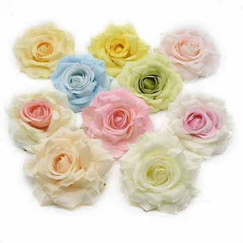 100 de bucăți en-gros de trandafiri cap de nunta flori decorative de perete flori Artificiale pentru decor acasă accesorii de mireasa clearance-ul