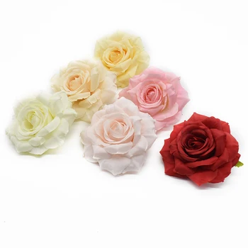 100 de bucăți en-gros de trandafiri cap de nunta flori decorative de perete flori Artificiale pentru decor acasă accesorii de mireasa clearance-ul