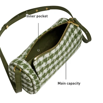 LAFESTIN 2020 designer de geantă de mână de moda retro pe un umăr geanta messenger verifica