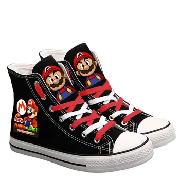 Cute Super Mario Tipărite Adidași Pantofi Femei Barbati Pantofi de Panza Desene animate Pantofi Casual Adolescenți Student Băiat și Fată Pantofi de Sport