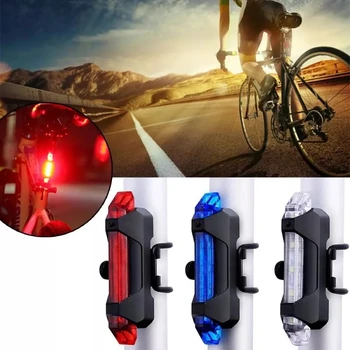 Portabil USB Stil Reîncărcabilă Spate Coada de Avertizare de Siguranță cu Bicicleta, Accesorii Bicicleta E spate cu LED-uri-Lampa