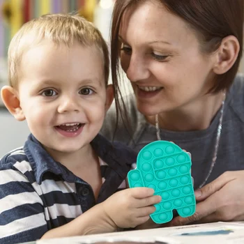 4 ÎN 1 Reutilizabile Frământa Împinge Jucarii Bubble Pop Simplă Gropiță Senzoriale Antistres de Relief de Stres Jucărie Pack Pentru Copii Cadouri