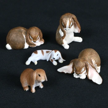 Modele Animale realiste Lop-urechi de Iepure Figurina figurina animal de Fermă Model Educative Jucarii Cadou pentru Copii