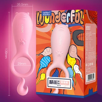 Bodypro Leten cu Penisul Inele Pentru Bărbați 7 frecvența de Vibrare a Stimula Clitorisul Pentru intarzierea Ejacularii Adult jucarii Sexuale