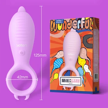 Bodypro Leten cu Penisul Inele Pentru Bărbați 7 frecvența de Vibrare a Stimula Clitorisul Pentru intarzierea Ejacularii Adult jucarii Sexuale