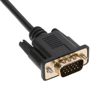 1,8 m DisplayPort Male la VGA de sex Masculin Adaptor Convertor Cablu DP la VGA Audio-Video Cablul de Linie de Sârmă pentru Calculator Videoproiector