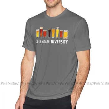 Bere Tricou Celebra Bere Diversitatea Funny T-Shirt Imprimat De Bază Tricou Mare Mâneci Scurte Om Bumbac Tricou
