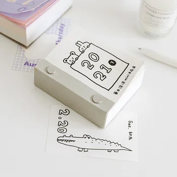 2021 Kawaii Mini Calendar Note Pad Cadou 70mm*90mm 377P Gros Mini Note de Hârtie de Colectare