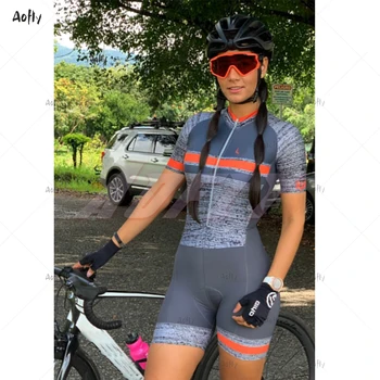 2020 Kafitt Cupluri dungi Pestriț Ciclism Îmbrăcăminte Skinsuit Seturi Salopeta Kituri Macaquinho Ciclismo Feminino Maillot Vara