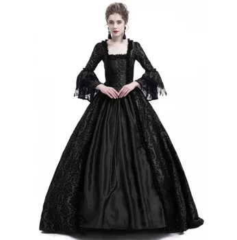 JIEZUOFANG al 18-Lea Medieval dress Gotic Renascentist DANTELĂ Rochie Costum de bal Mascat vestido gotico