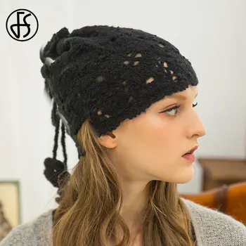 FS Pălării de Iarnă Pentru Femei Beanie Pălărie Tricotate Toamna Chelioși Doamnelor Cald Bonnet Capac de Moda Negru Gri Caise Feminin Capace