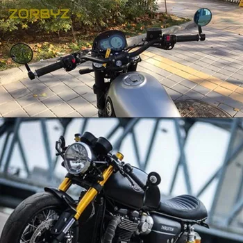 ZORBYZ 22mm Maner din Aluminiu, Bar End Rotund Retrovizoare Oglinda Laterala se Potrivesc Pentru GN125 CG Cafe Racer Motocicletă