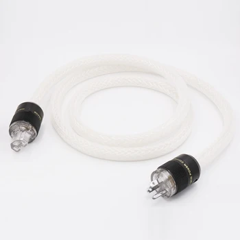 1bucată OCC Argint placat cu 8twist cablu de Alimentare 8AG cablu de Alimentare cu Rodiu Placat cu NOI, AC Conector de Alimentare Pentru Audio