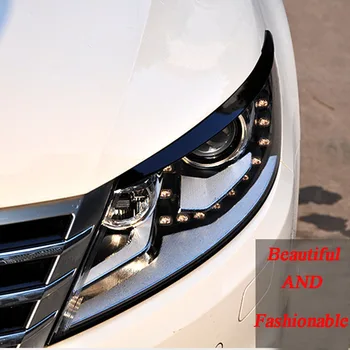 Pentru Volkswagen PASSAT CC 2013 2016 Masina Frontal Lumina Lămpii Sprancene Ornamente Faruri Benzi Bezel 2 buc Masina de Styling