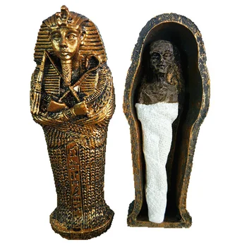 Rășină Egipt Mama Figurina Model Statuie În Miniatură Rege Egiptean Sandplay Decor Egipt Ornamente Decor