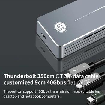 JEYI Thunderbolt 3 m.2 Nvme Cabina de Mobil Cutie de Caz DE TIP C din Aluminiu 3.1 m. 2 USB3.1 M. 2 PCIE U. 2 SSD LEIDIAN-3