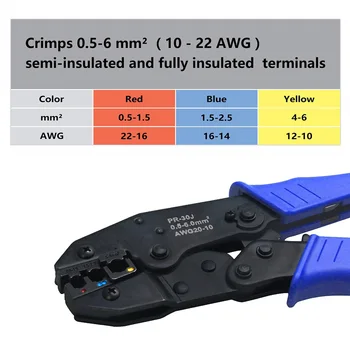 Sârmă Terminale de Sertizare Instrument, Izolate cu Clichet Terminale Crimper Kit de AWG22-10 cu 700PCS Sertizare Terminale Conectori