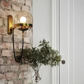 Nordic Lămpi de Perete Moderne Tranșee de Perete iluminat Scara cu LED Lumină În Post-modern, Rustic, Antic Edison Sticlă de Formă Sferică