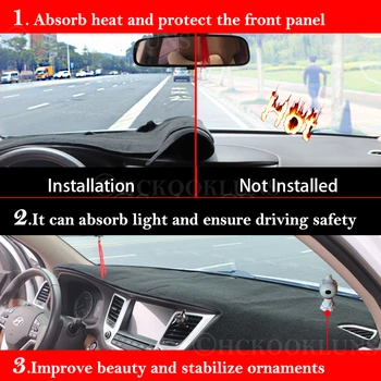 Tabloul de bord Capacul de Protecție Pad pentru Hyundai Santa Fe 2019 2020 TM Accesorii Auto de Bord Parasolar Anti-UV Covor Dashmat