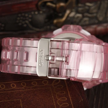 Digital Copii Ceasuri Copii CONDUS de Moda Sport impermeabil Ceas Drăguț Roz silicon Fata băieți Încheietura ceas 7 culori led-uri cadou pentru copii