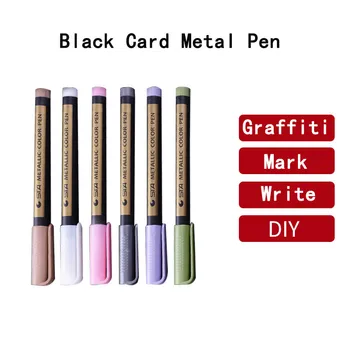 STA 8151 metalice de culoare marker lichid de cerneală neagră de personalitate scris graffiti marker card evidenția pen DIY album pen 10 culori