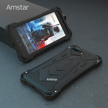 Amstar Grele Pline Armură de Protecție Caz pentru iPhone 11 Pro Max X XR XS 7 8 Plus Anti-drop/rezistent la apa/Praf Capac Metalic