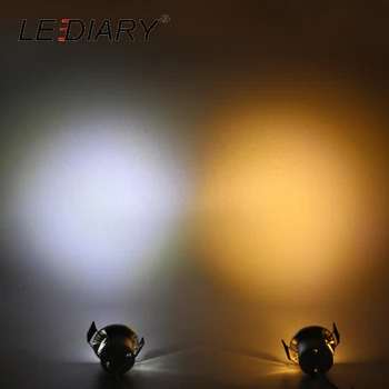 LEDIARY 12V Mini Spot LED, Spoturi Reglabile Lampa Set Controler de la Distanță Tavan Încastrat 1.5 W 27mm Gaura Argintiu Cabinet Lumini