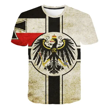 Noul Design Retro Republicii Federale Germania Flag tricou Barbati/Femei Cuplu Iubitorii de Modele de Moda cu maneci Scurte Rotund gat T-shirt
