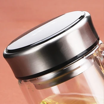 JOUDOO Birou Apă Ceai Sticle de Sticlă Creative Dublu-strat Drinkware Cana Cu Mâna 570ML de Afaceri etanșe Sticlă De Apă