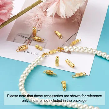 Pandahall Bijuterii din Alamă Șurub Cleme pentru Bijuterii Makings de BRICOLAJ de Aur Platinum 100-120sets/Cutie