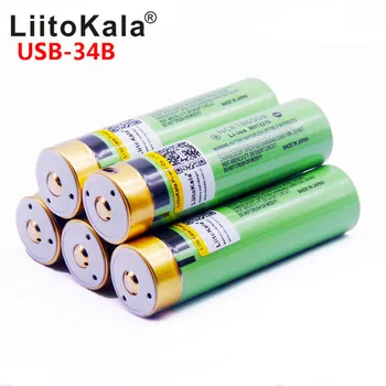 LiitoKala Nou USB Baterie 18650 3.7 V 18650 3400 mAh Li-ion USB Baterie Reîncărcabilă cu LED indicator de încărcare DC