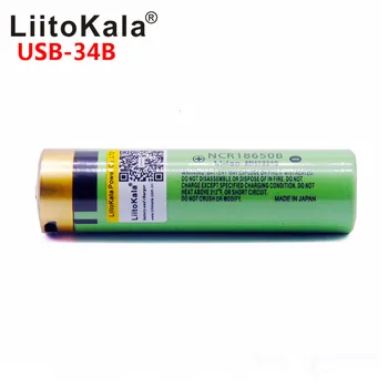 LiitoKala Nou USB Baterie 18650 3.7 V 18650 3400 mAh Li-ion USB Baterie Reîncărcabilă cu LED indicator de încărcare DC