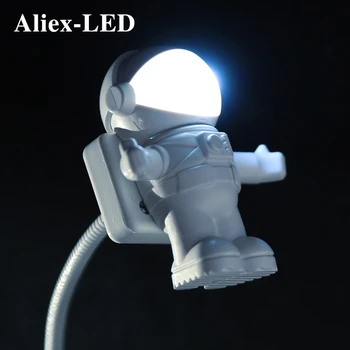 Noile LED-uri USB Lumina de Noapte Astronaut Forma Portabile de Iluminat Reglabil Pliabil pentru Calculator PC, Laptop Noutate Cosmonaut Usb Lampa