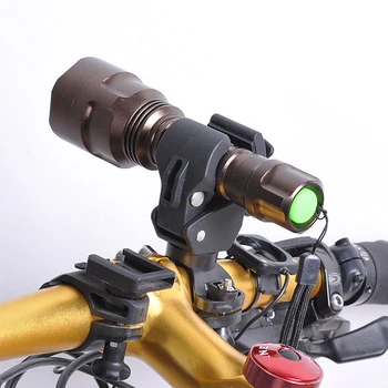 Universal de 90 de grade de Rotație Bicicleta Bicicleta Ghidon Lanterna LED-uri Lanterna de Montare Clemă de Titular Clip de Prindere Suport (Negru)