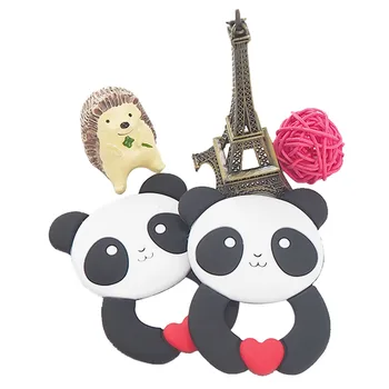 Chenkai 5PCS Silicon Panda jucării Teether Alimente Grad de Copil Desene animate Suzeta Dentitie Pentru Copii Îngrijire Accesorii si Cadouri BPA Free
