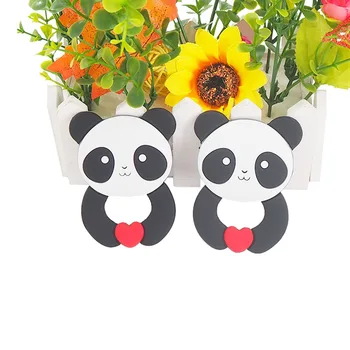 Chenkai 5PCS Silicon Panda jucării Teether Alimente Grad de Copil Desene animate Suzeta Dentitie Pentru Copii Îngrijire Accesorii si Cadouri BPA Free