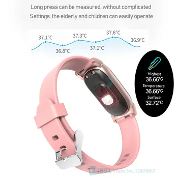 Temperatura Smart Band Femei Bărbați Brățară Inteligent Tracker de Fitness Pentru Android IOS Smartband de Lux de Top Brățară Inteligent Trupa Încheietura mâinii