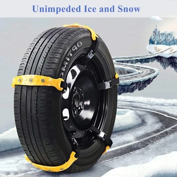 BENOO 5/10 Pachete Anti-Alunecare Anti-Alunecare, Mașină de Urgență Zăpadă Lanțuri de Anvelope Portabile de Urgență Tracțiune Zăpadă, Noroi Lanțuri pentru SUV si Masini