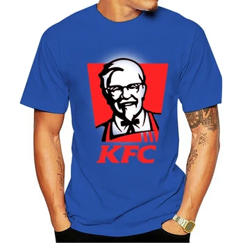 2021 Moda casual bumbac T-shirt KFC Pui Prajit Colonelul Sanders(1)