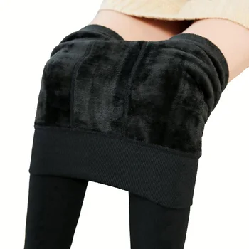 2020 Cald Iarna Pantaloni Femei Plus Dimensiune Jambiere Talie Mare Pantaloni De Catifea Groasă, Solidă Sexy Cald Super Elastic Jambiere