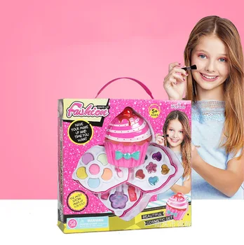Copiii Alcătuiesc Jucării Frumusete Pretinde Juca Cosmetice Cutie De Siguranță Lavabil Set De Machiaj Fete Jucării Pentru Fete Printesa Dressing