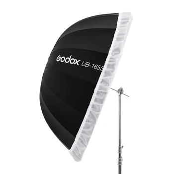 Godox UB-165S 65 inch 165 cm Parabolic Negru Reflectorizant Umbrela Studio Lumină Umbrela cu Argintiu Negru Difuzor Capac Pânză