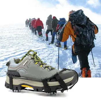 Dintii Crampoane Pantof Acoperi rezistent la Uzura 24 Dinți de Gheață Zăpadă de Pantofi cu Țepi Mânere Adidas Crampoane Anti Alpinism