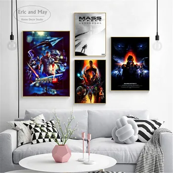 Mass Effect Joc Video N7 Arta Panza De Imprimare Pictura De Perete Moderne Imagine Home Decor Dormitor Decorative, Postere Nici Un Cadru Quadros