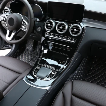 Car Center Consola Schimbătorului de Viteze Capacul Panoului Ornamental ABS Pentru Mercedes-Benz C GLC Class W205 X253 2019 2020 Autocolant Auto Accesorii
