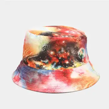 2020 Doua Parte Reversibile spațiu Planeta Găleată Pălării Lactee Capace Femei Bărbați bob pălărie hip hop de Primăvară în aer liber palarie de soare