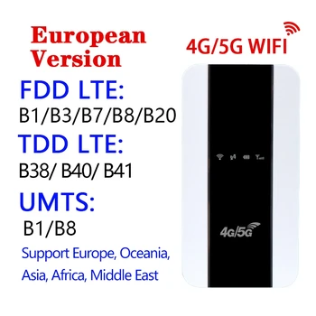 5G Router Portabil MiFi 4G/5G Wifi Router de 150Mbps Router WiFi Auto Mobile Hotspot WiFi cu Slot pentru Card Sim