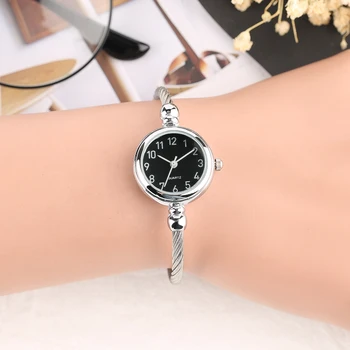 Ceas pentru Femei Elegant Brățară Ceas Subțire de Argint Brățară Ceas de mână pentru Femei Montre Femme cel Mai frumos Cadou